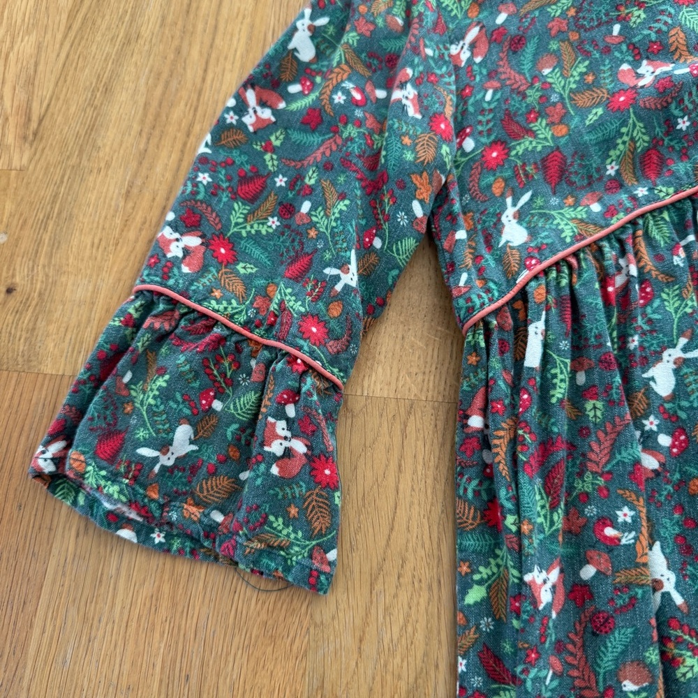Beebay 7 Green Forest Friends Bell Sleeve Dress - Picture 2 of 8